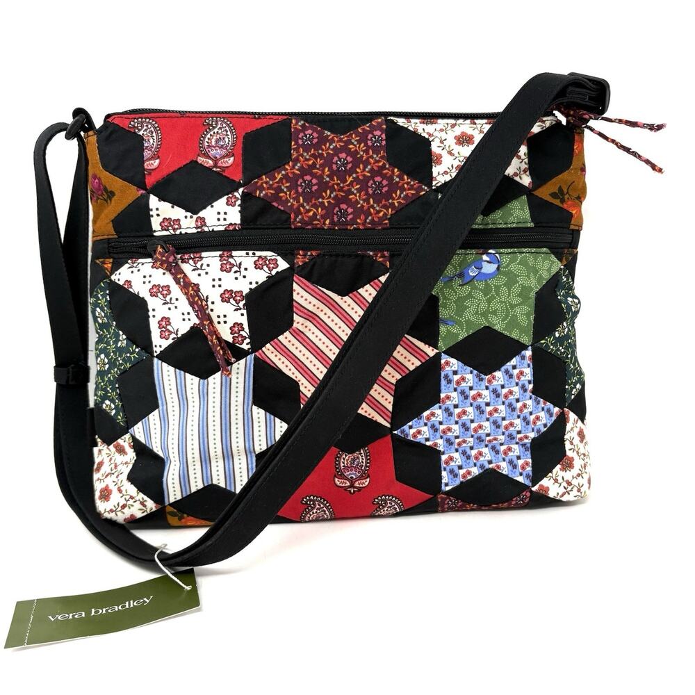 Vera Bradley Star Patchwork Original Zip Hipster Crossbody Bag EXACT NWT Quilted
